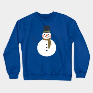 Cute snowman in a Top Hat - holiday design by Cecca Designs Crewneck Sweatshirt